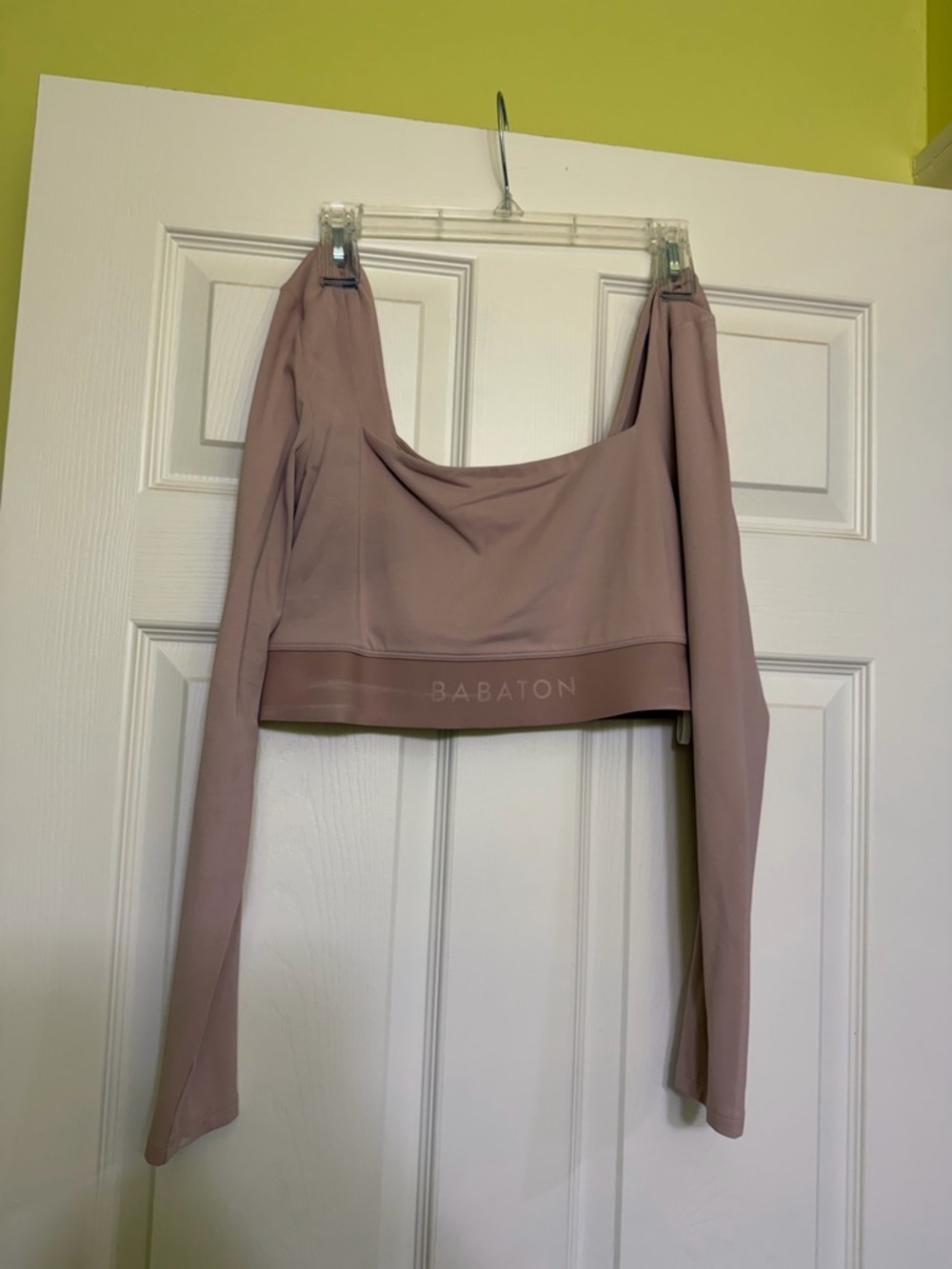 Aritzia Babaton Mauve Long Sleeve Cropped Bodysuit